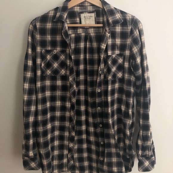 Plaid flannel Abercrombie shirt - Picture 3 of 4